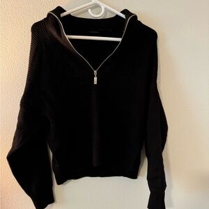 T Tahari black zip up sweater